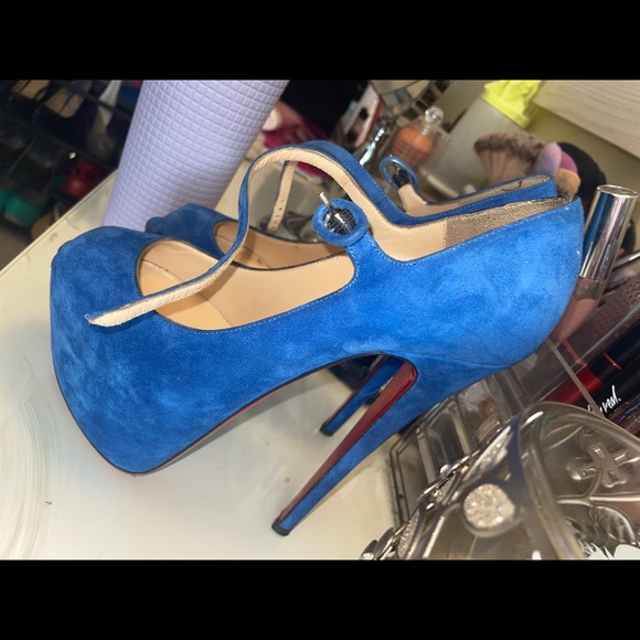 Christian Louboutin 37 Lady Highness Blue Sapphire - Picture 4 of 16